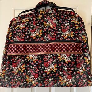 Vera Bradley Anastasia Retired Pattern Black and Red Floral Travel Garment Bag